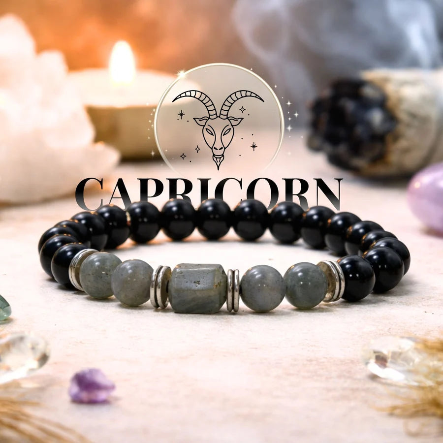 Labradorite Zodiac Band – Capricorn (मकर राशि