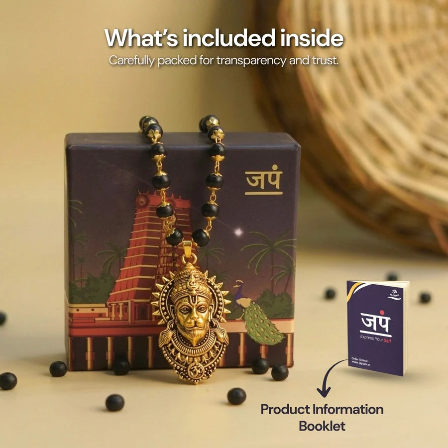 Gold Plated Bajrangbali Karungali Necklace