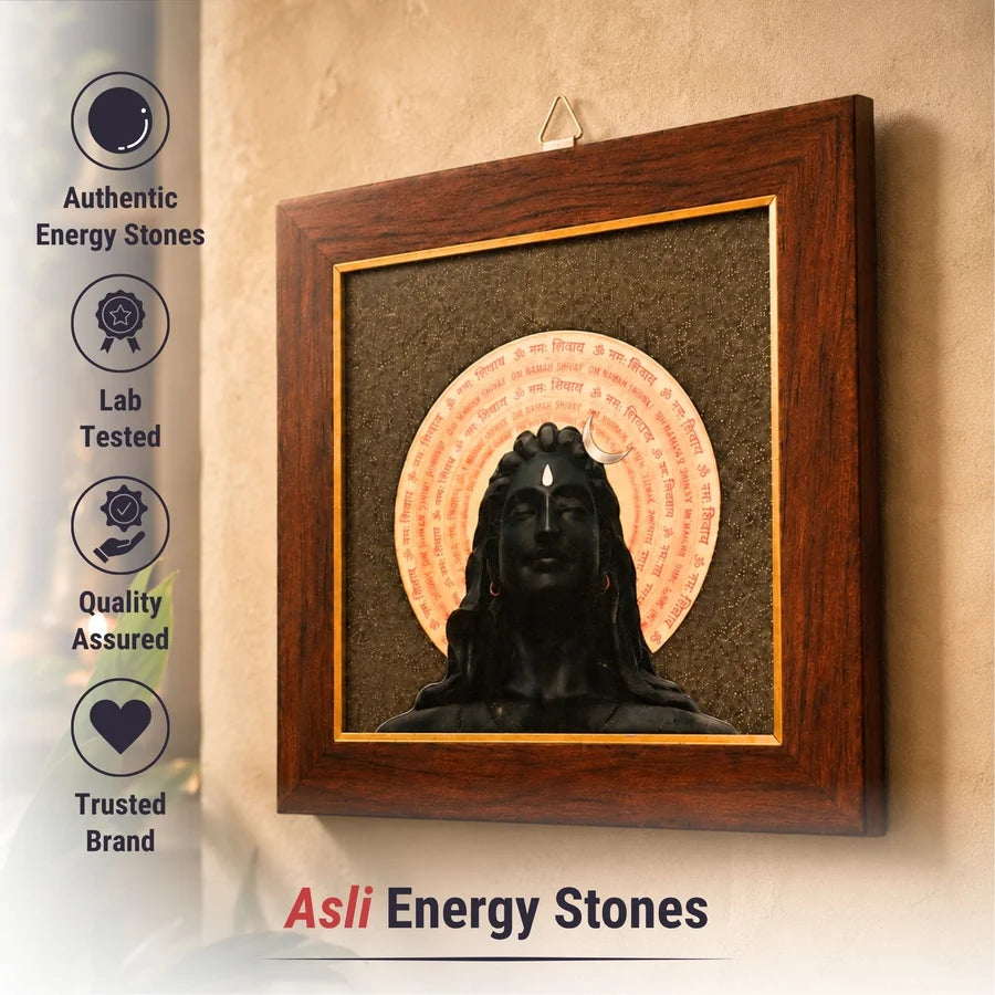 Adiyogi Pyrite Frame for Vaastu