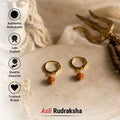 5 Mukhi Rudraksha Hoop Earrings - Pack of 2 Pairs