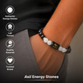 Garnet & Milky Quartz Zodiac Band for Capricorn (मकर राशि)