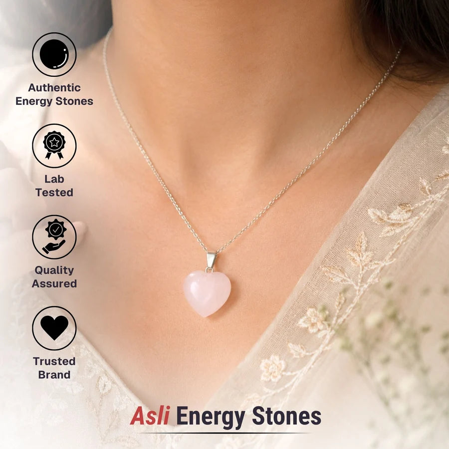 Rose Quartz Heart Necklace