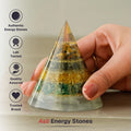 Money Magnet Conical Pyramid with Selenite Base for Vaastu