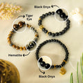 Power Om Energy Combo of Black Onyx, Hematite & Tiger Eye BandsPower Om Energy Combo of Black Onyx, Hematite & Tiger Eye Bands