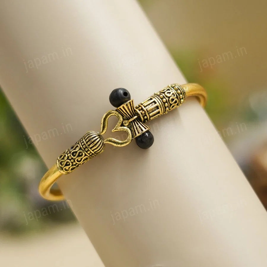Gold Plated Karungali Trishool Kada