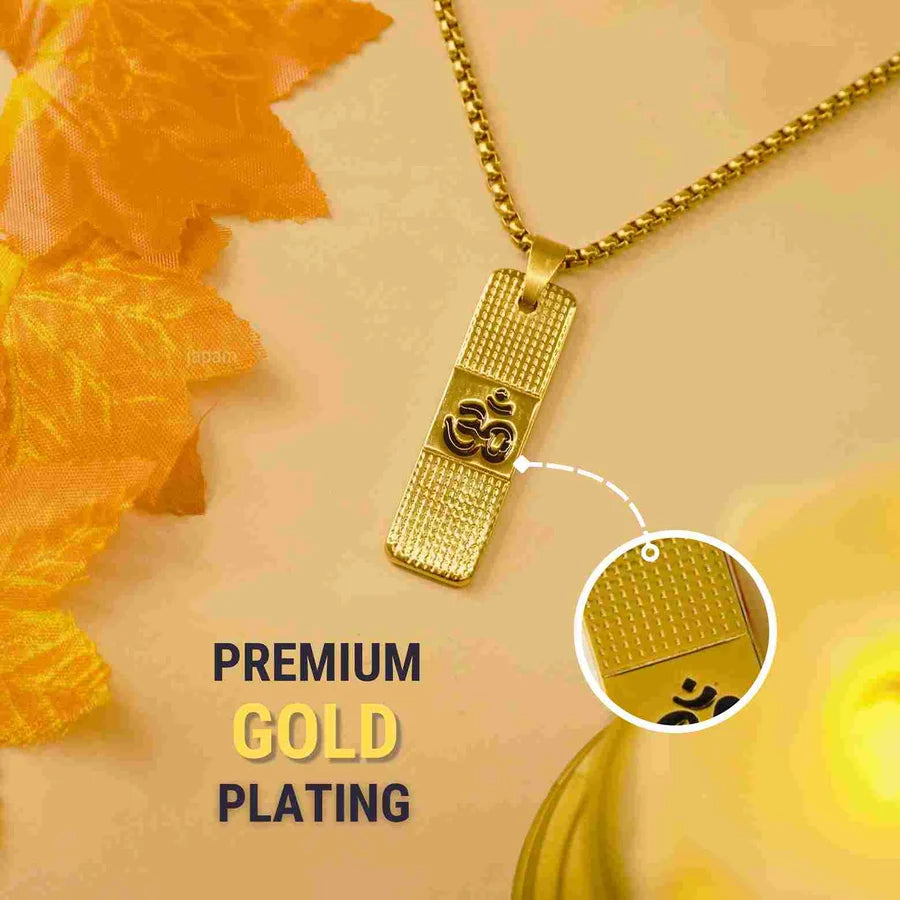 24K Gold Plated Om Connection Necklace